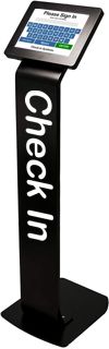 Offices replace the traditional paper sign in sheet with a customer kiosk to provide privacy and efficiency.